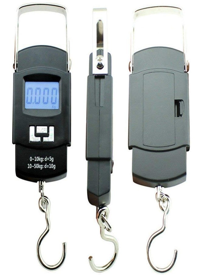 Tool Point Bolt Electronic Portable Fishing Hook Type Digital LED Screen Luggage Weighing Scale, 50 kg/110 Lb (Black - Image 5